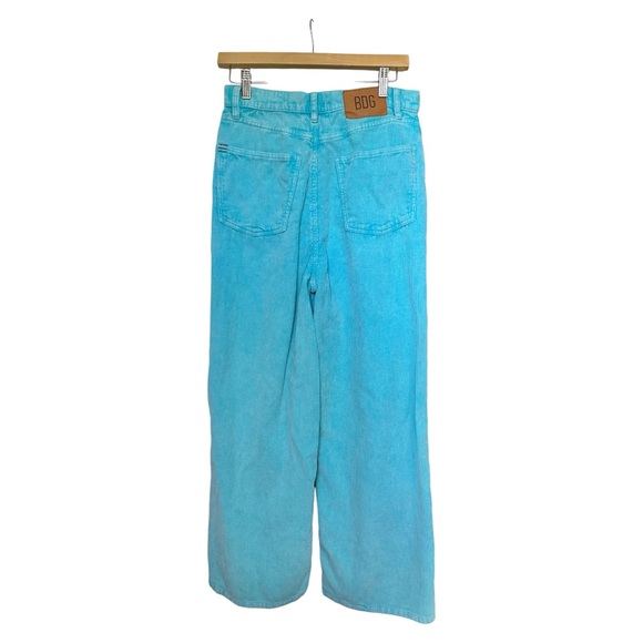 BDG High & Wide Corduroy Ankle Pants Turquoise Urban Outfitters Size 28 - Picture 5 of 15